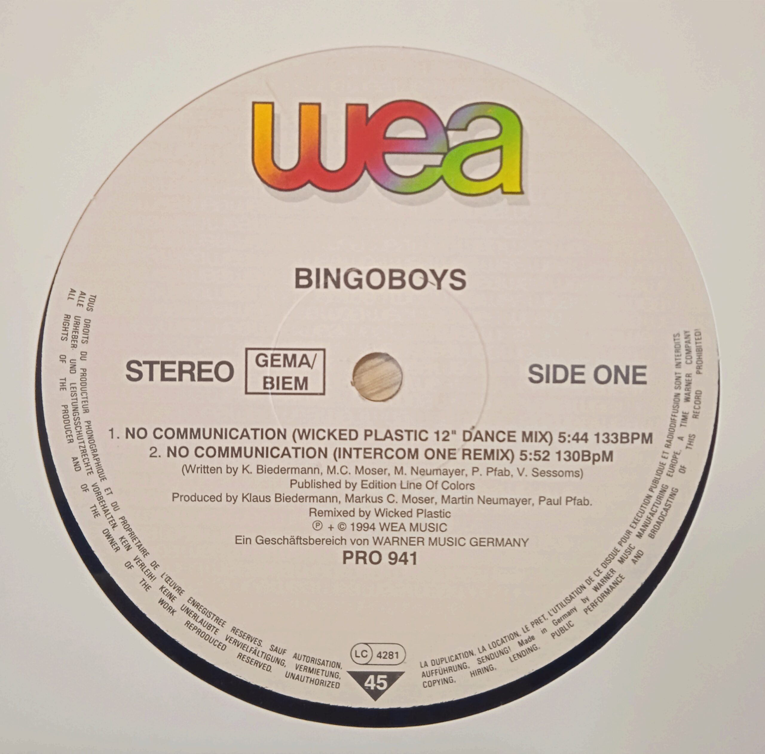 Bingoboys – No Communication (Vinyl,1994) - Image 3