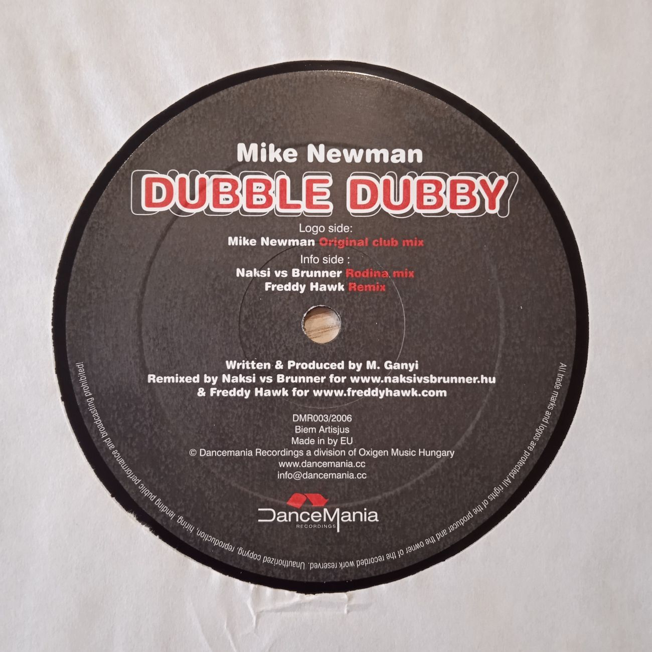 Mike Newman – Dubble Dubby (Vinyl,2006) - Image 3