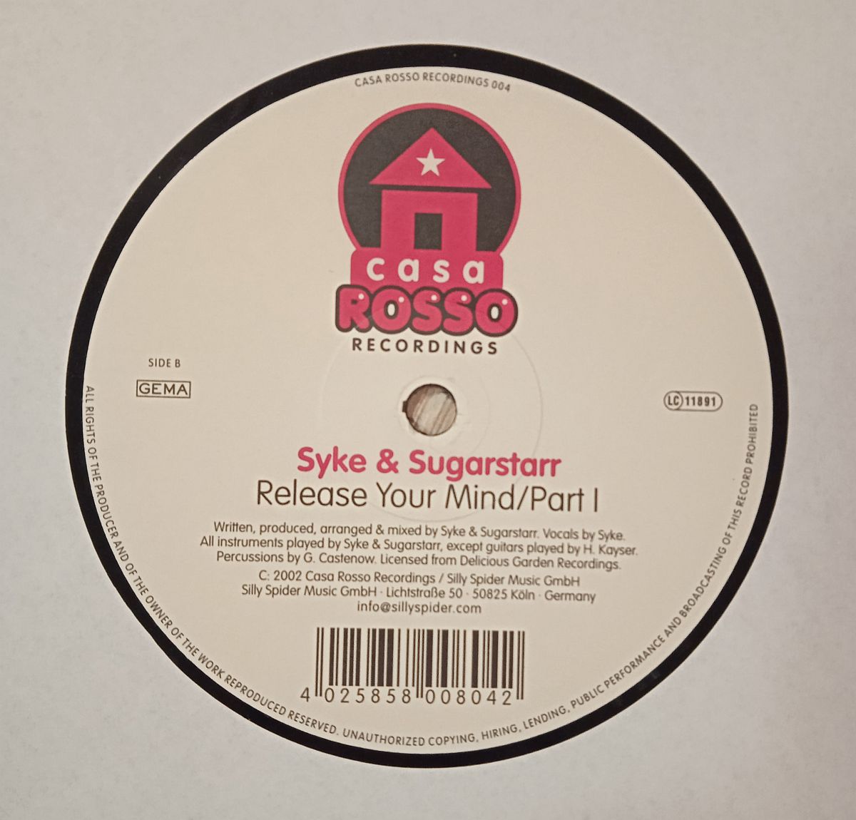 Syke & Sugarstarr – Release Your Mind (Part 1) (Vinyl,2002) - Image 2