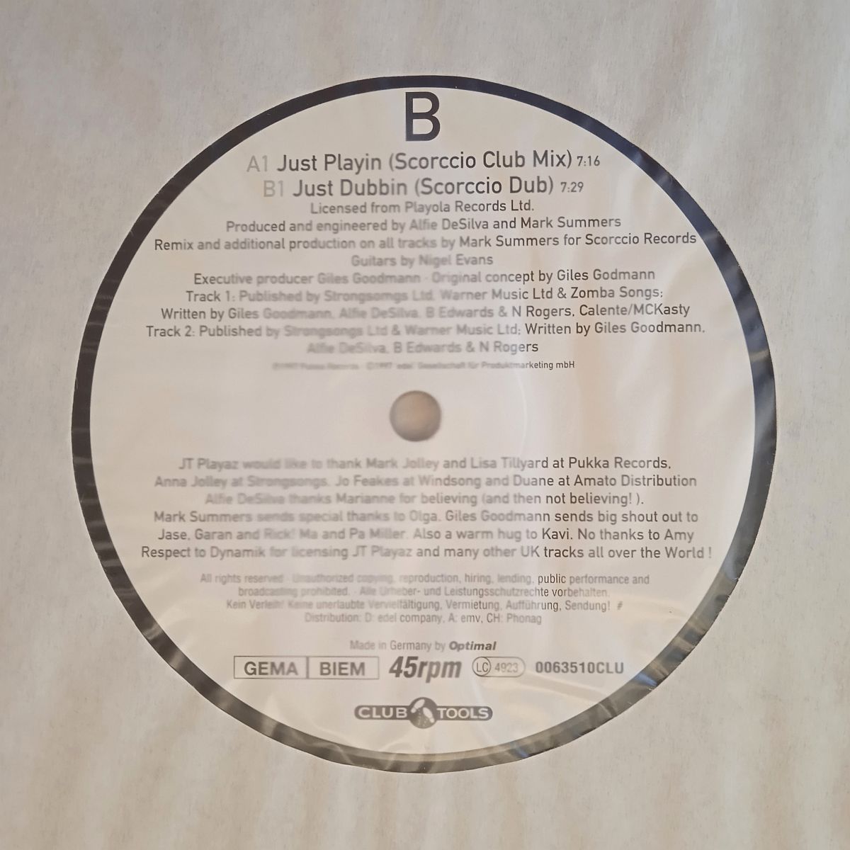 JT Playaz – Just Playin (Vinyl,1997) - Image 3