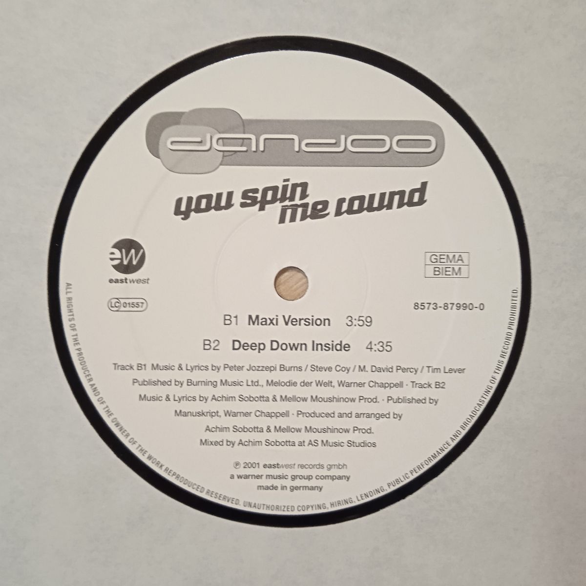 Dandoo – You Spin Me Round (Vinyl,2001) - Image 4