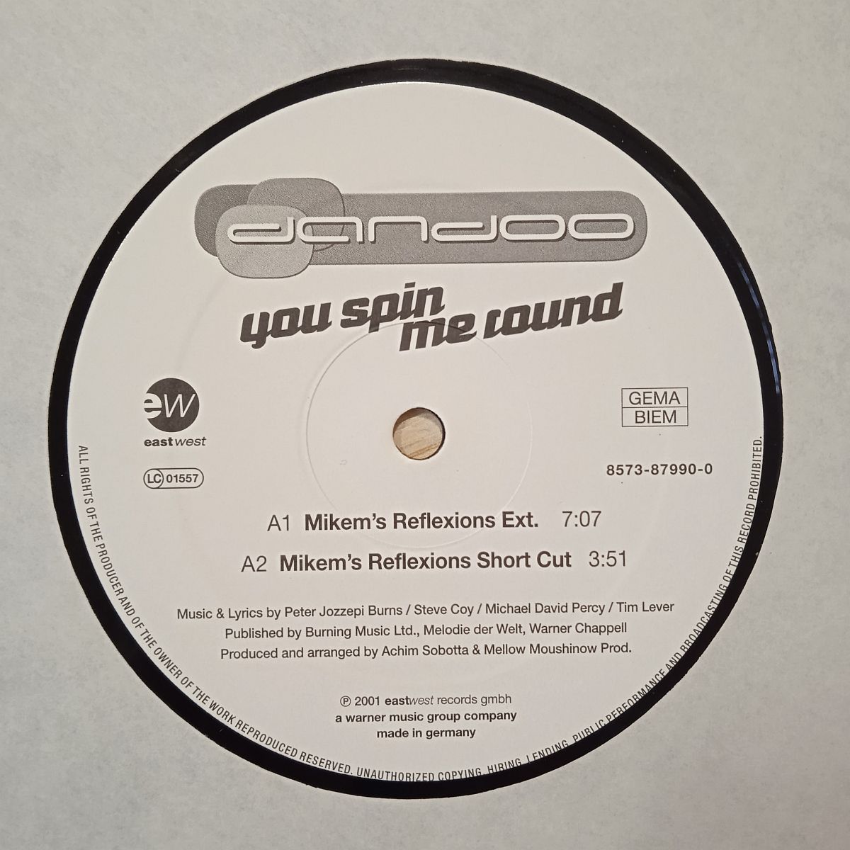 Dandoo – You Spin Me Round (Vinyl,2001) - Image 3