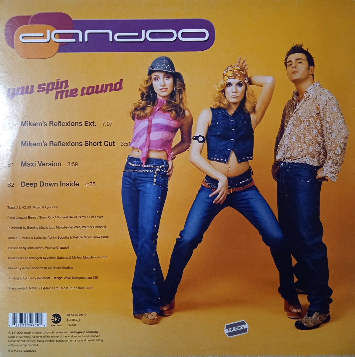 Dandoo – You Spin Me Round (Vinyl,2001) - Image 2