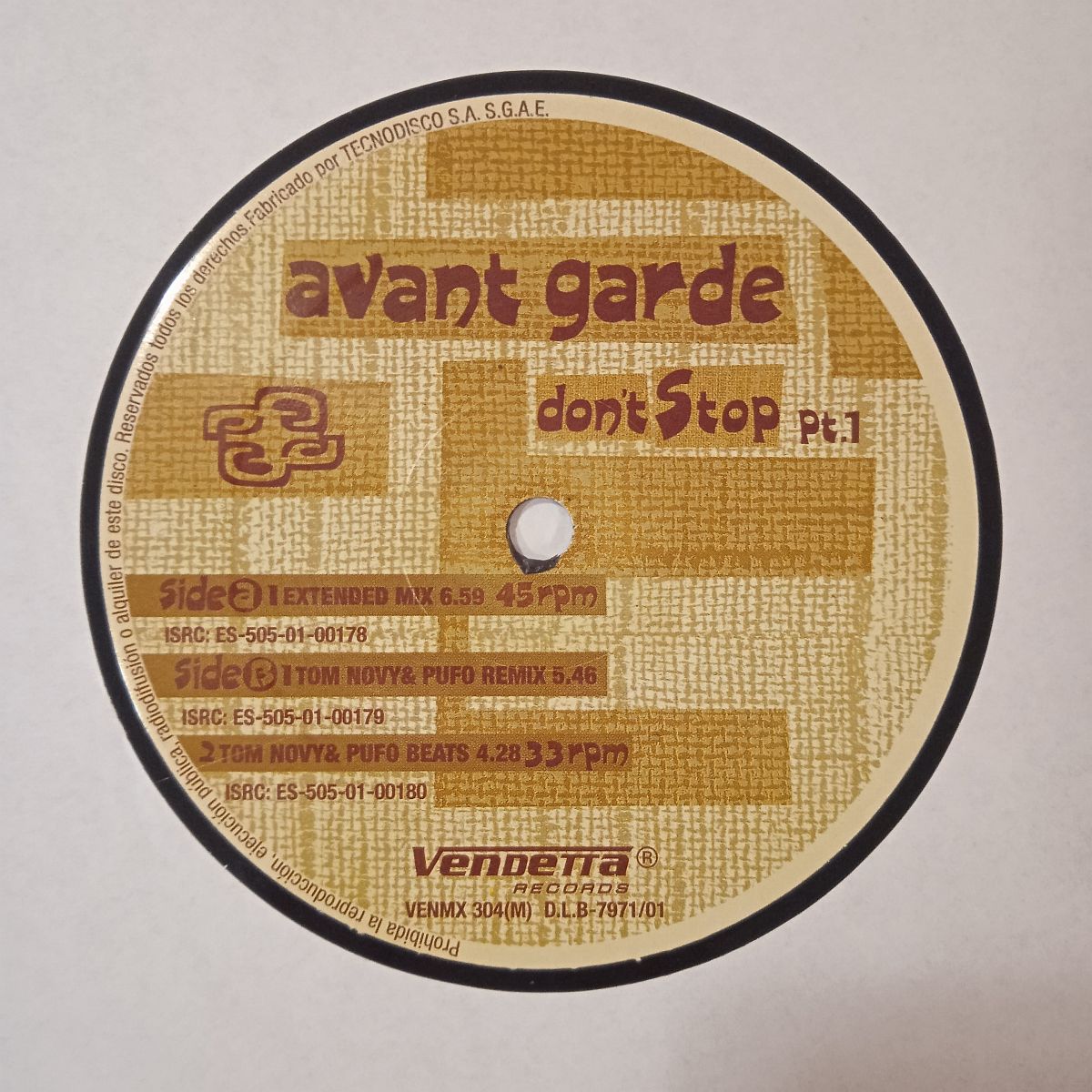 Avant Garde – Don't Stop (Vinyl,2001) - Image 4
