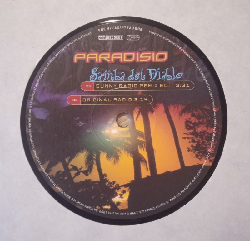 Paradisio – Samba Del Diablo (Vinyl,1999) - Image 4