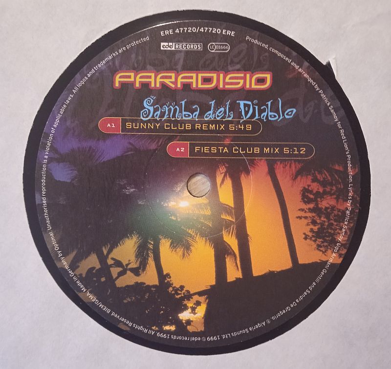 Paradisio – Samba Del Diablo (Vinyl,1999) - Image 3