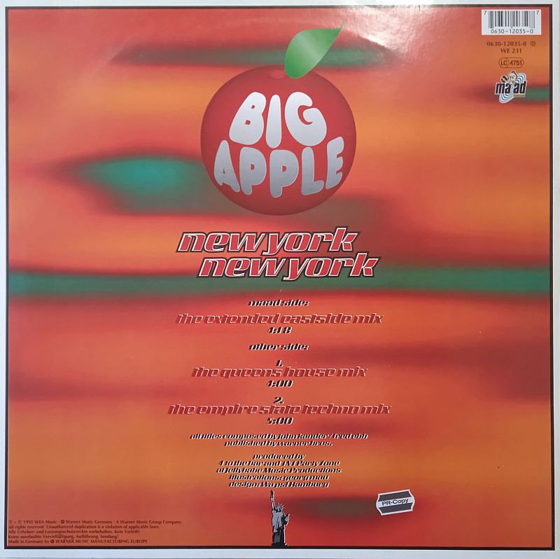 Big Apple – New York, New York (Vinyl,1995) - Image 2