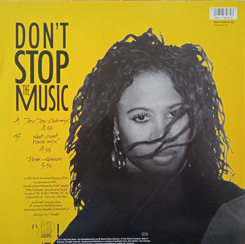 Groove Factory Feat. Jackie Virgil – Don't Stop The Music (Vinyl,1991) - Image 2