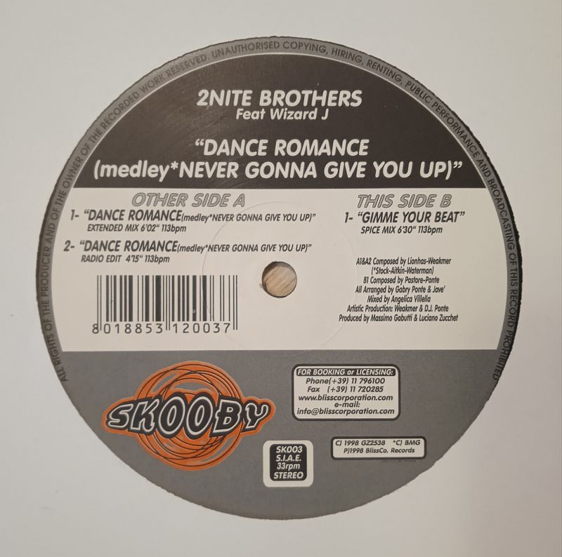 2Nite Brothers – Never Gonna Give You Up (Vinyl,1998) - Image 3