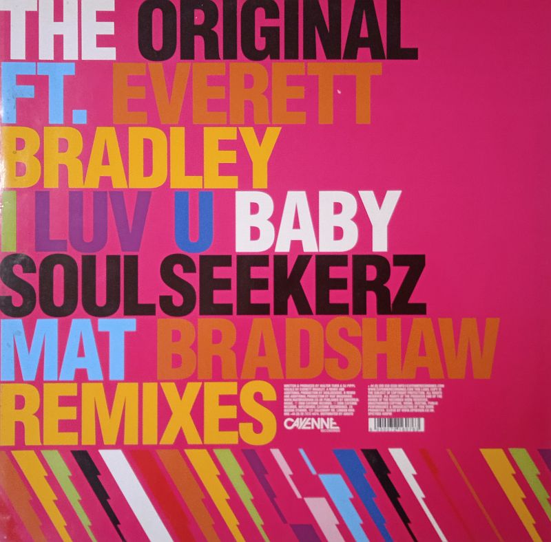 The Original FT. Everett Bradley – I Luv U Baby (Soulseekerz Mat / Bradshaw Remixes) (Vinyl,2006) - Image 2