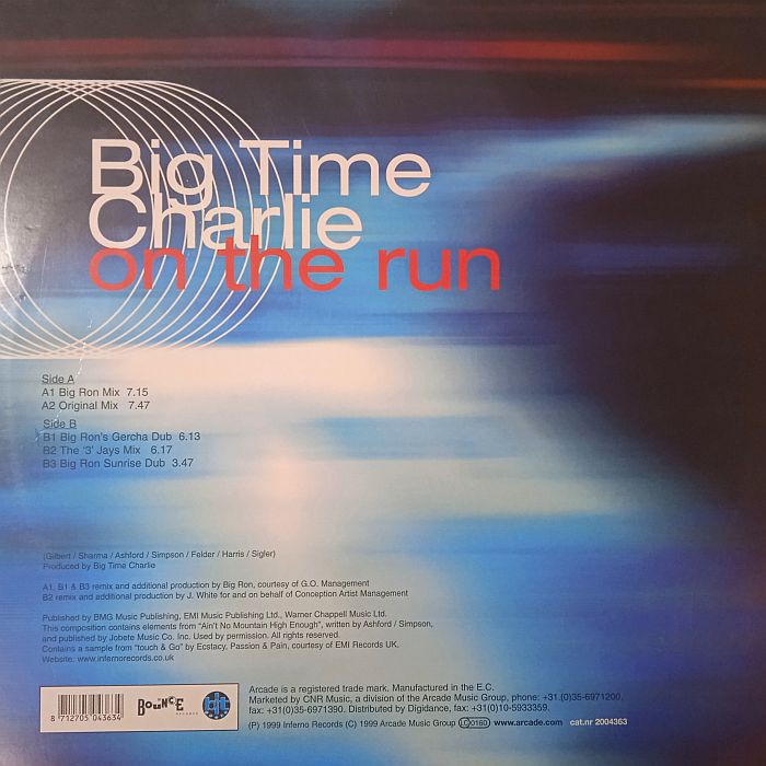 Big Time Charlie – On The Run (Vinyl,1999) - Image 2