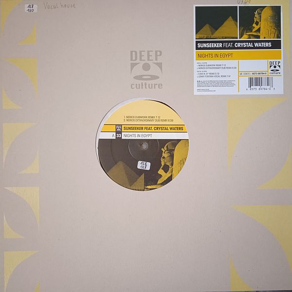 Sunseeker Feat. Crystal Waters – Nights In Egypt (Vinyl,2001)
