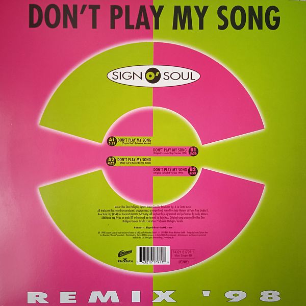 Sign O' Soul – Don't Play My Song (Remix '98) (Vinyl,1999)