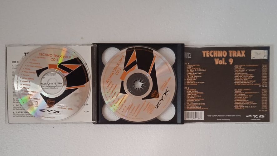 Various – Techno Trax Vol. 9 (Válogatás Album 2× CD,1993) - Image 2