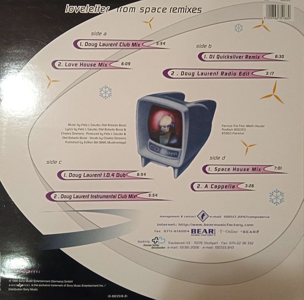 The Free – Loveletter From Space (Remixes) (2×Vinyl,1996) - Image 2