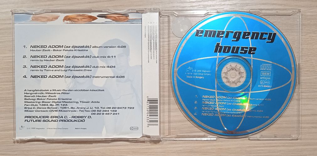 Emergency House – Neked Adom (Az Éjszakát) (Maxi CD,1999) - Image 2